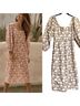 Faherty 100% Cotton Floral Tan White Casual Dress Size S - photo 4