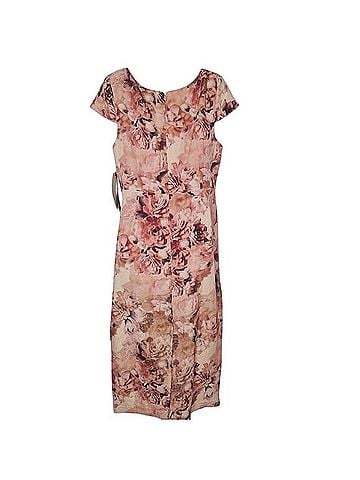 Adrianna Papell Floral Metallic Column Gown Cocktail Dress (view 2)