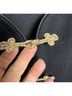 St. John Black Gold Wool Dress Size 10 - photo 3