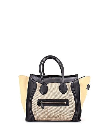 Céline Tricolor Luggage Bag Canvas and Leather Mini (view 1)