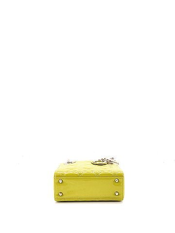 Christian Dior Lady Dior Chain Bag Cannage Quilt Patent Mini (view 2)