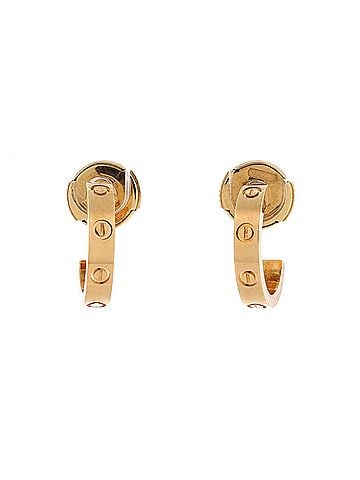 Cartier Love Hoop Earrings 18K Yellow Gold Small (view 1)