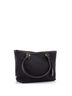 Prada 100% Canvas Plain Black Logo Open Tote Canvas Small One size - photo 3