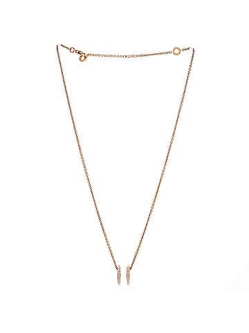 Bvlgari B.Zero1 Pendant Necklace 18K Rose Gold and Ceramic with Diamonds (view 2)