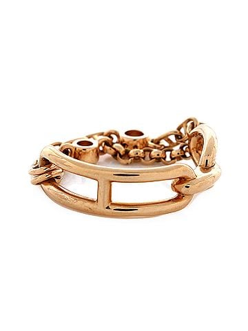 Hermès Chaine d'Ancre Chaos Ring 18K Rose Gold with Diamonds Small (view 2)