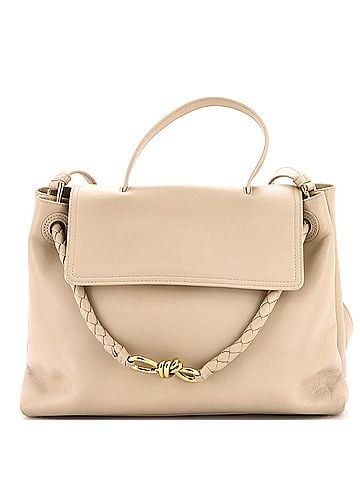 Bottega Veneta Ciao Ciao Top Handle Bag Leather with Intrecciato Detail Medium (view 1)