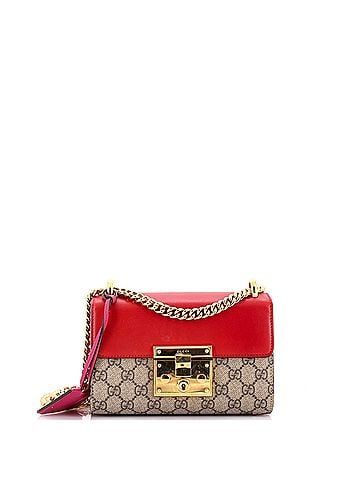 Gucci Padlock Shoulder Bag GG Coated Canvas and Leather Small (view 1)