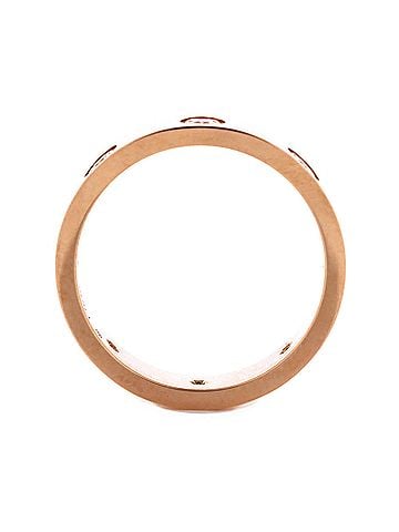 Cartier Love Wedding Band 8 Diamonds Ring 18K Rose Gold with Diamonds (view 2)