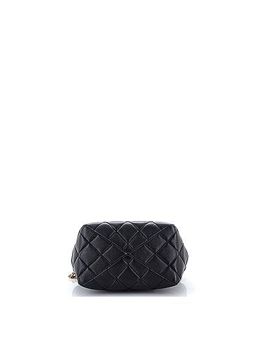 Chanel CC Top Handle Chain Shopping Tote Quilted Lambskin Small (view 2)