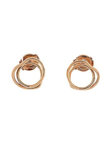 Hermès Vertige Coeur Stud Earrings 18K Rose Gold TPM (view 1)