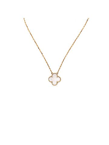 Van Cleef & Arpels Vintage Alhambra Pendant Necklace 18K Yellow Gold and Mother of Pearl (view 1)