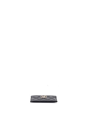 Chanel Textured CC Card Holder Quilted Caviar (view 2)