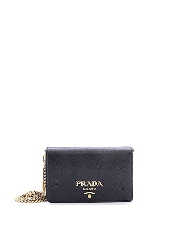 Prada Chain Wallet Crossbody Saffiano Leather (view 1)