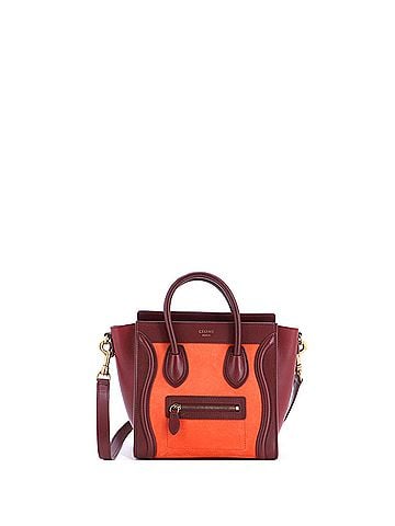Céline Bicolor Luggage Bag Nubuck Nano (view 1)