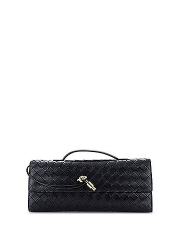 Bottega Veneta Andiamo Top Handle Clutch Intrecciato Nappa Long (view 1)
