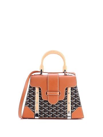 Goyard Saigon Top Handle Bag Coated Canvas with Leather PM (view 1)