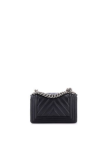 Chanel Boy Flap Bag Chevron Calfskin Small (view 2)