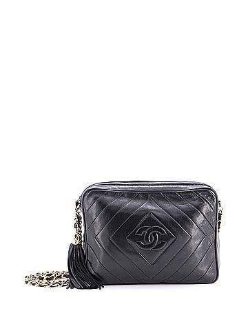 Chanel Vintage Diamond CC Camera Bag Chevron Lambskin Medium (view 1)