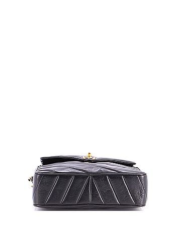 Chanel Vintage Front Pocket Camera Bag Chevron Lambskin Medium (view 2)