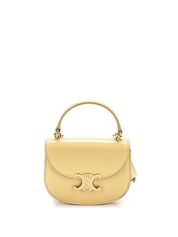 Céline Triomphe Besace Clea Top Handle Flap Bag Leather Mini (view 1)