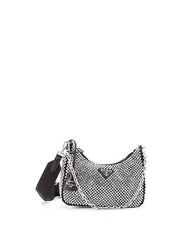 Prada Re-Edition 2005 Shoulder Bag Crystal Embellished Satin Small (view 1)