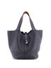 Hermès 100% Leather Black Eclat Picotin Lock Bag Clemence GM One size - photo 1