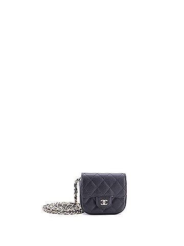 Chanel Classic Square Flap Clutch with Chain Quilted Caviar Mini (view 1)