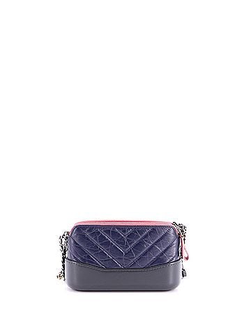 Chanel Gabrielle Double Zip Clutch with Chain Chevron Aged Calfskin (view 2)