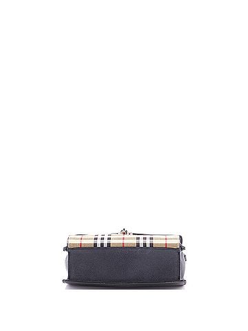 Burberry Macken Crossbody Bag Leather and Vintage Check Canvas Small (view 2)