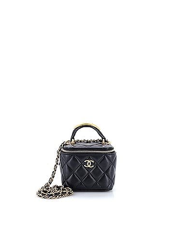 Chanel CC Top Handle Vanity Case with Chain Quilted Lambskin with Metal Mini (view 1)