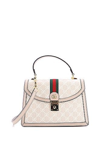 Gucci Ophidia Flap Top Handle Bag GG Coated Canvas Small (view 1)