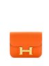 Hermès 100% Leather Orange Constance Slim Wallet Epsom One size - photo 1