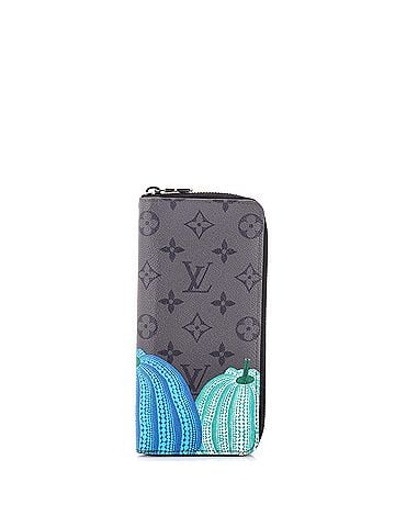 Louis Vuitton Zippy Wallet Yayoi Kusama Pumpkins Reverse Monogram Eclipse Canvas Vertical (view 1)