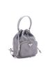 Prada 100% Nylon Gray Drawstring Bucket Bag Re-Nylon Small One size - photo 3
