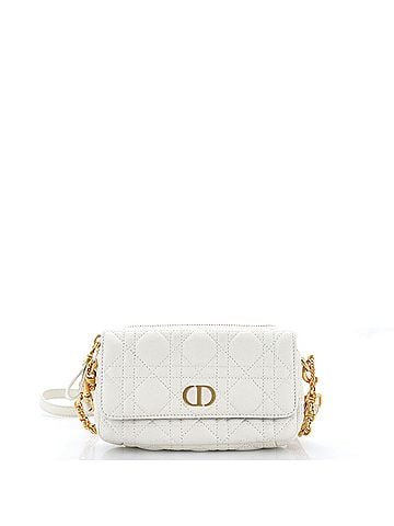 Christian Dior Caro Flap Double Pouch Crossbody Bag Cannage Quilt Calfskin (view 1)