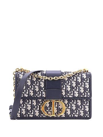 Christian Dior 30 Montaigne Chain Flap Bag Oblique Canvas East West (view 1)