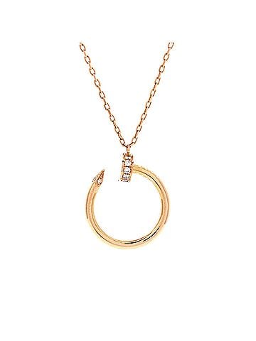 Cartier Juste un Clou Pendant Necklace 18K Rose Gold with Diamonds (view 1)