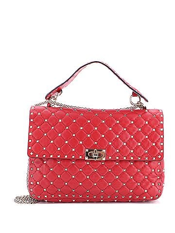 Valentino Garavani Rockstud Spike Flap Bag Quilted Leather Large (view 1)