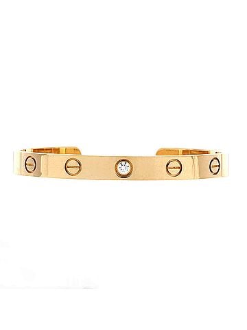 Cartier Love 1 Diamond Cuff Bracelet 18K Yellow Gold with Diamond (view 1)