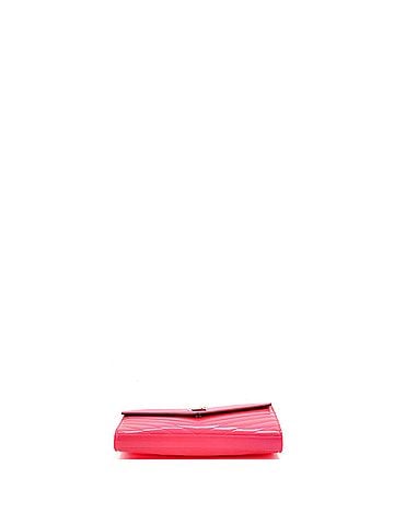 Saint Laurent Classic Monogram Wallet on Chain Matelasse Chevron Grainy Patent Medium (view 2)