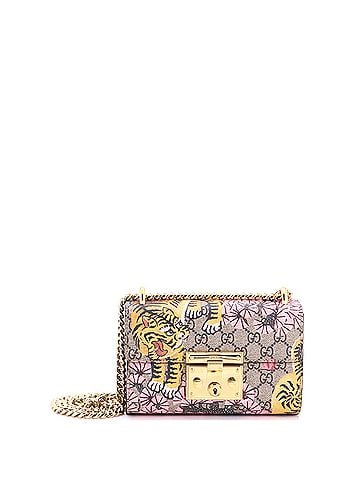 Gucci Padlock Shoulder Bag Bengal Print GG Coated Canvas Small (view 1)