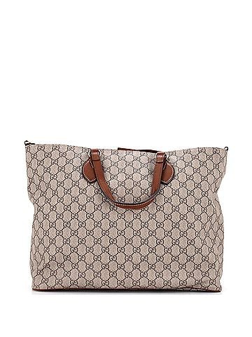 Gucci Convertible Soft Tote GG Coated Canvas with Leather Medium (view 1)