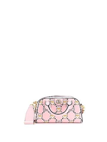 Gucci Ophidia Convertible Boston Top Handle Bag Kawaii Printed Leather Mini (view 1)