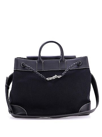 Bottega Veneta Andiamo Voyager Bag Canvas and Leather Large (view 1)
