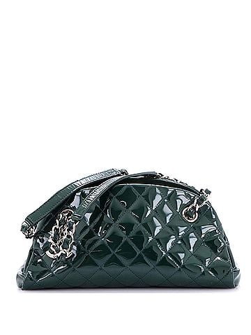Chanel Just Mademoiselle Bag Quilted Patent Small (view 1)