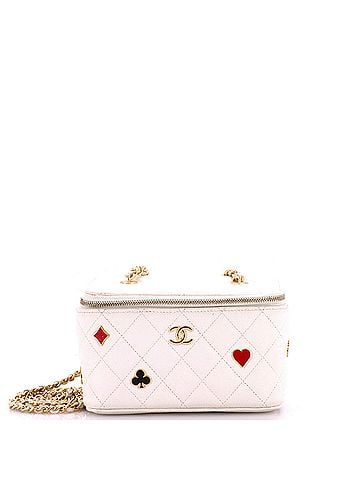 Chanel Coco Casino Vanity Case with Chain Quilted Caviar Small (view 1)