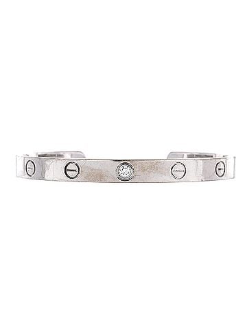 Cartier Love 1 Diamond Cuff Bracelet 18K White Gold with Diamond (view 1)