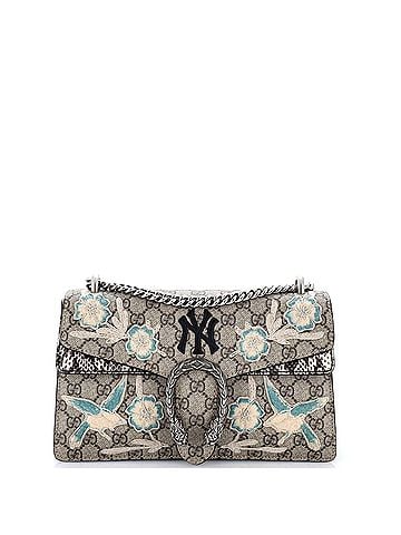 Gucci MLB Dionysus Bag Embroidered GG Coated Canvas with Python Small (view 1)