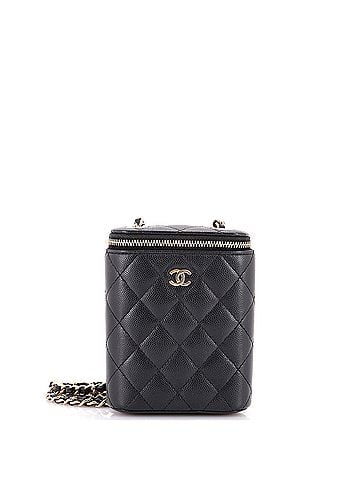 Chanel Vertical Classic Vanity Case with Chain Quilted Caviar Small (view 1)