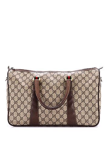 Gucci Vintage Convertible Duffle Bag GG Coated Canvas Medium (view 1)